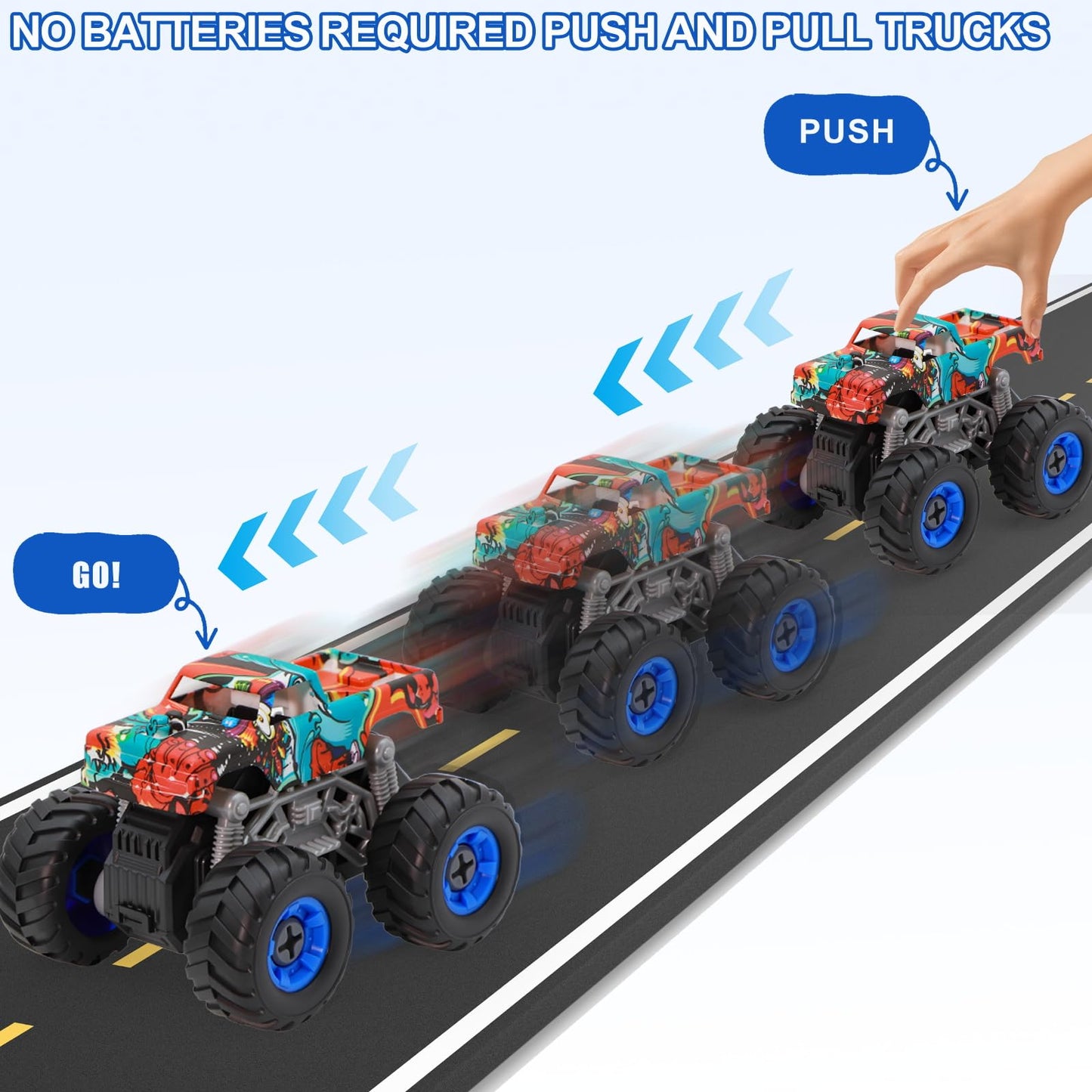 Trovogil Take Apart Monster Truck STEM Toys for 3-8 Year Old Boys Girls,Educational Building Toys with Electric Drill & Storage Box Gift Birthday