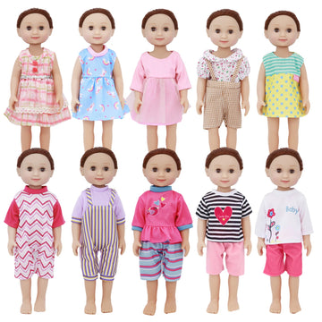 Alive Cute Baby Doll Clothes and Accessories, 10 Set Baby Dolls Alive Clothes Dress Pajamas for 12 13 14 inch Dolls Kids Gifts