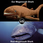 ZHONGXIN MADE Simulation Megamouth Shark Plush Toy - Realistic 20" Long Lifelike Whale Stuffed Toys, Super Soft Realistic Sea Simulation Shark Plush