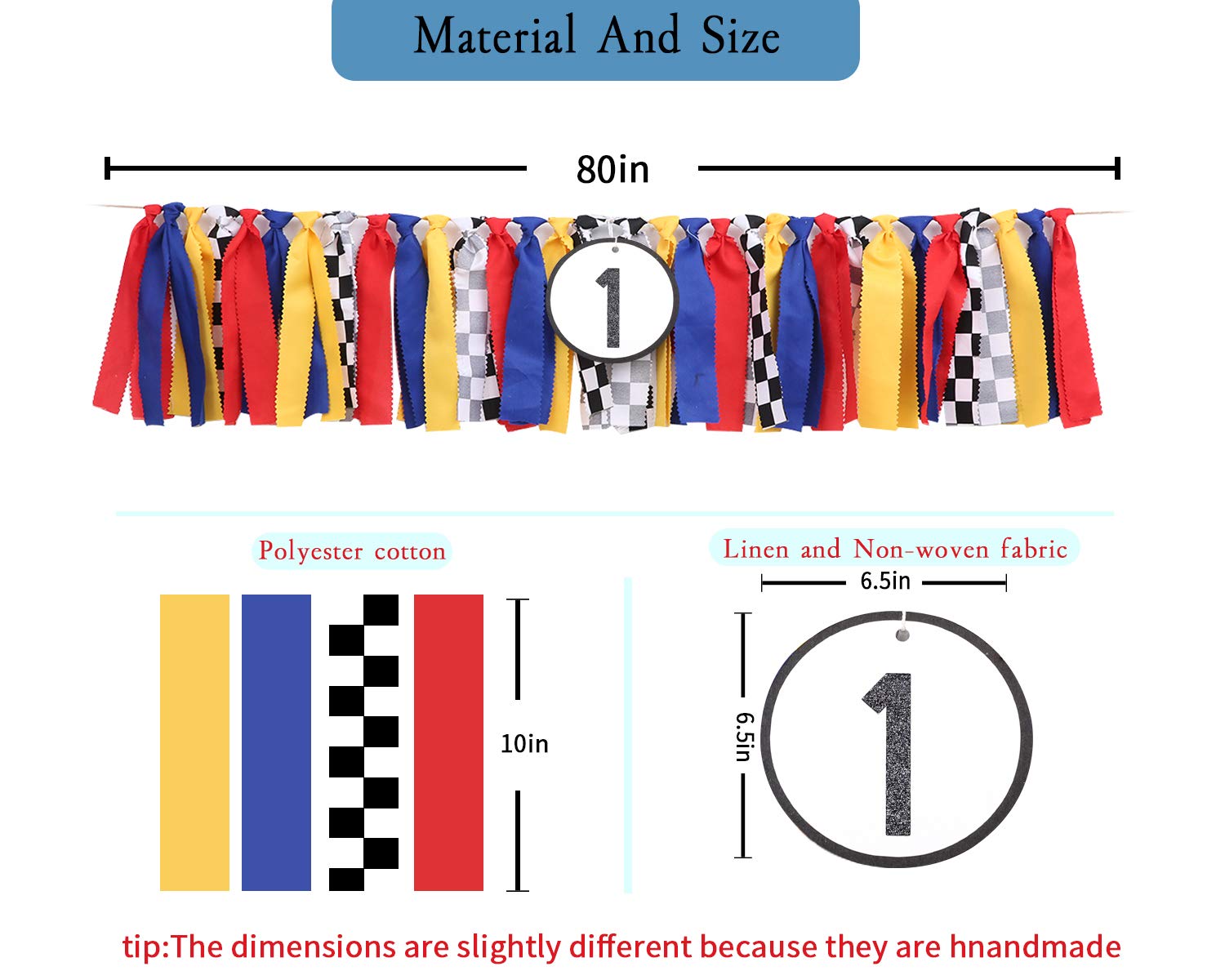 First Birthday Party Supplies - Race Car Banner For Photo Booth Props And Backdrop Cake Smash, Best 1st Party Decorations For Kids (1st Race Car