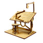 StonKraft Wooden 3D Puzzle Miniature Drafting Table - Home Decor, Construction Toy, Modeling Kit, School Project - Easy to Assemble