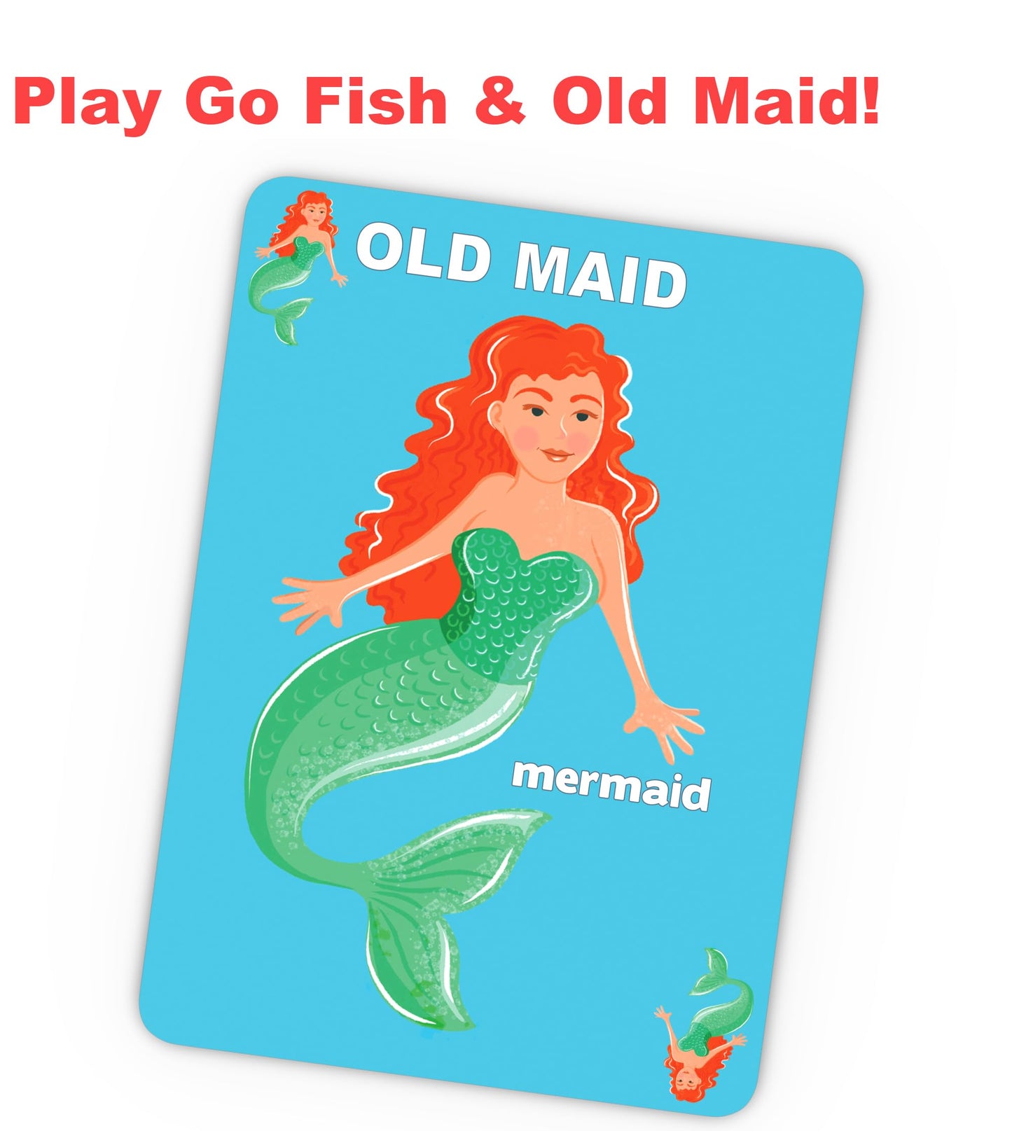 Arizona GameCo Giant Go Fish Card Game for Kids and Families - Play Go Fish and Old Maid - Large 5x7in Cards - Adorable Animal Art - a Fun Gift idea