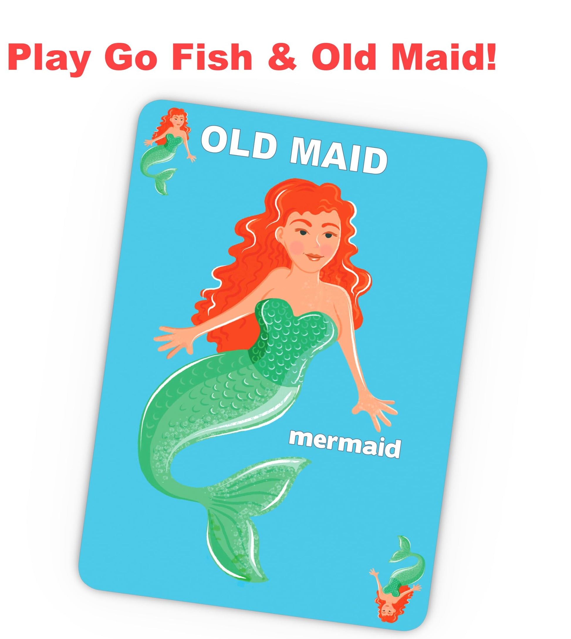 Arizona GameCo Giant Go Fish Card Game for Kids and Families - Play Go Fish and Old Maid - Large 5x7in Cards - Adorable Animal Art - a Fun Gift idea