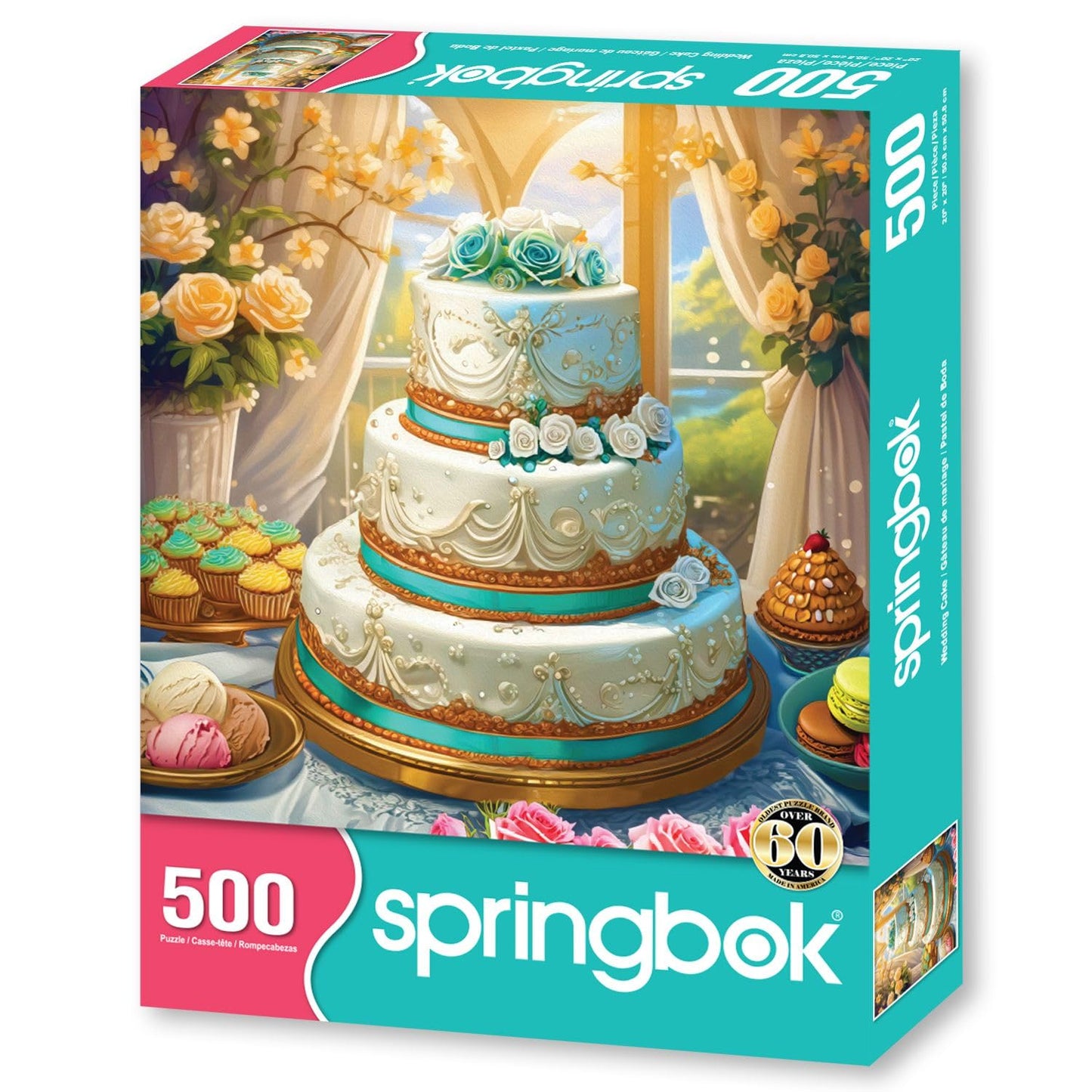 Springbok Wedding Cake 500 Piece Jigsaw Puzzle for Adults - Unique Cut Pieces - Made in USA