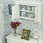 iLAND Dollhouse Furniture on 1/12 Scale, Dollhouse Kitchen Cabinet Miniature Shelf in Modern Country Style White