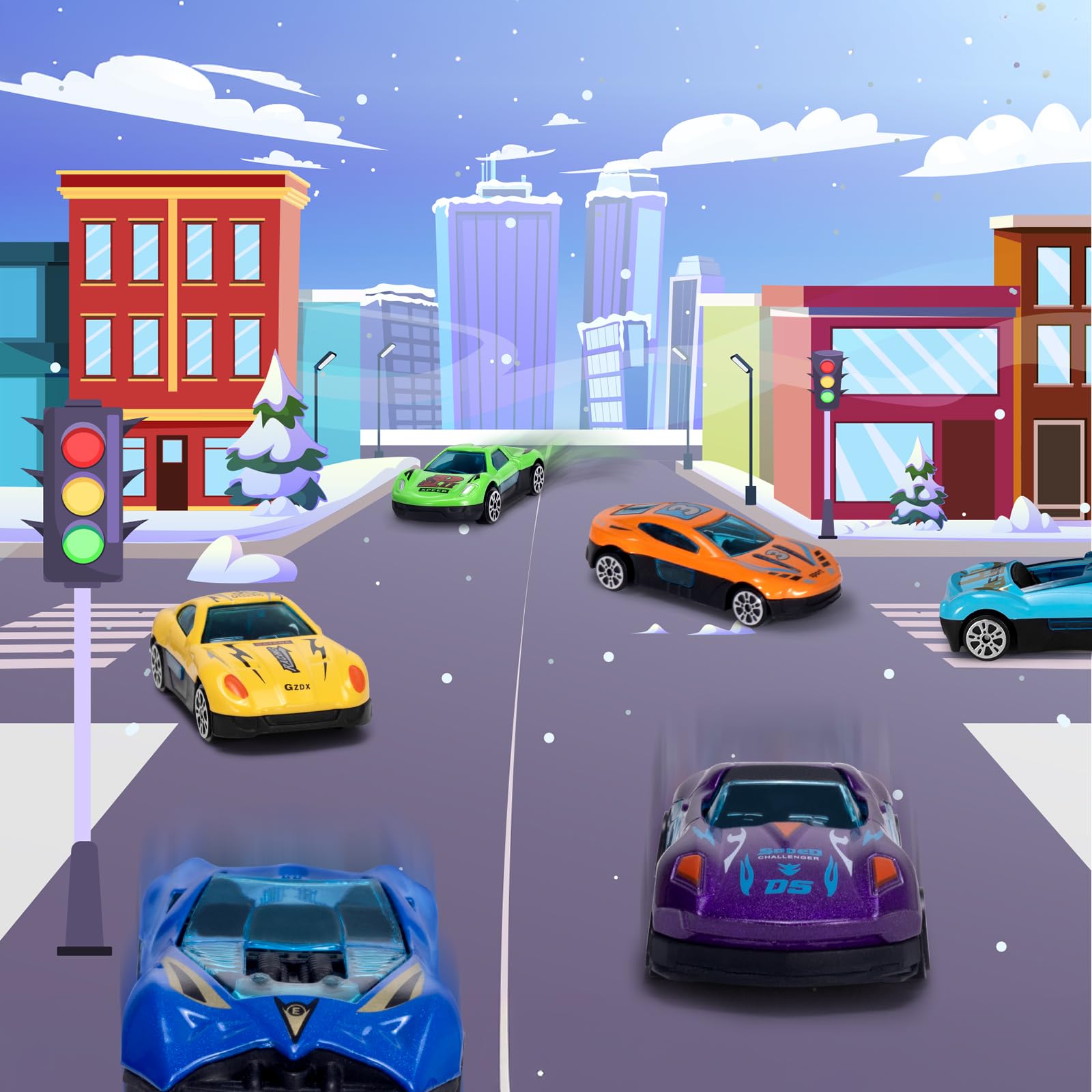 JolliBrix Cars Advent Calendar 2025 for Kids, 24 Pack Alloy Vehicles Toy Christmas Countdown Calendar, Ideal Gift for Kids Boys Toddlers Girls