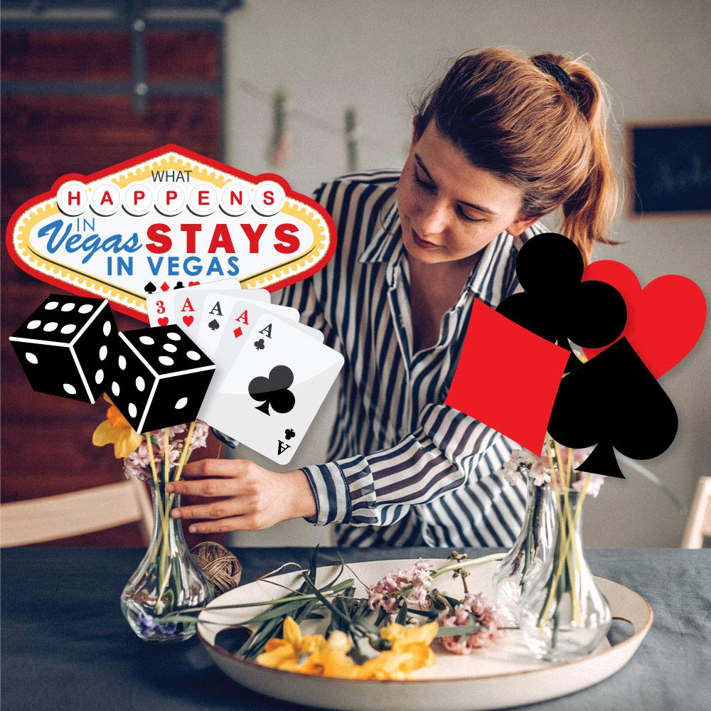 Big Dot of Happiness Las Vegas - Casino Party Centerpiece Sticks - Showstopper Table Toppers - 35 Pieces