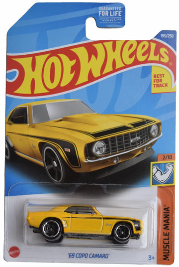 Hot Wheels '69 Copo Camaro, Muscle Mania 2/10 [Yellow] 193/250
