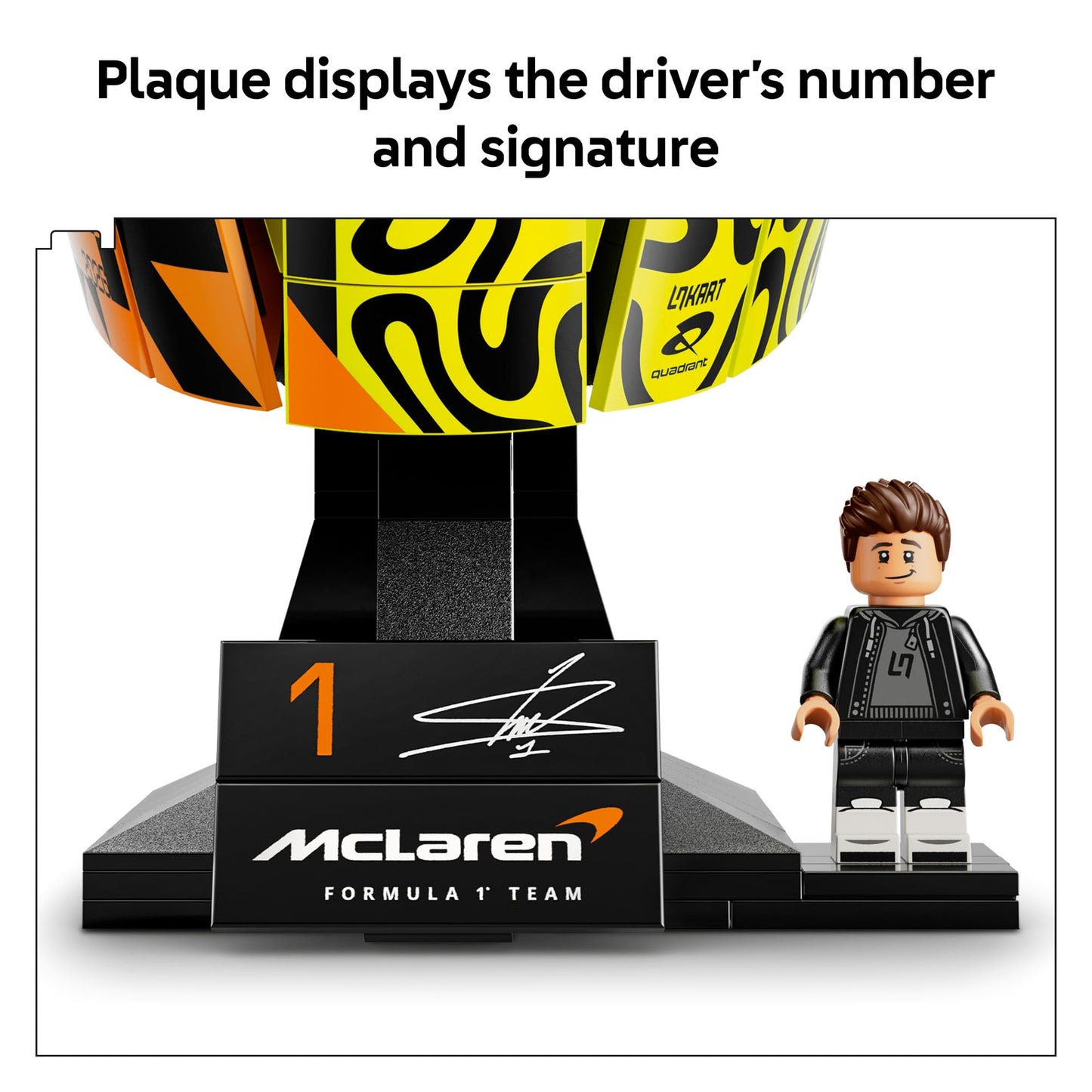 LEGO Editions McLaren MasterCard F1 Team Lando Norris Helmet - Building Set for Adults, Ages 18+ - F1 Bedroom, Office or Shelf Decor for Fans - Gift