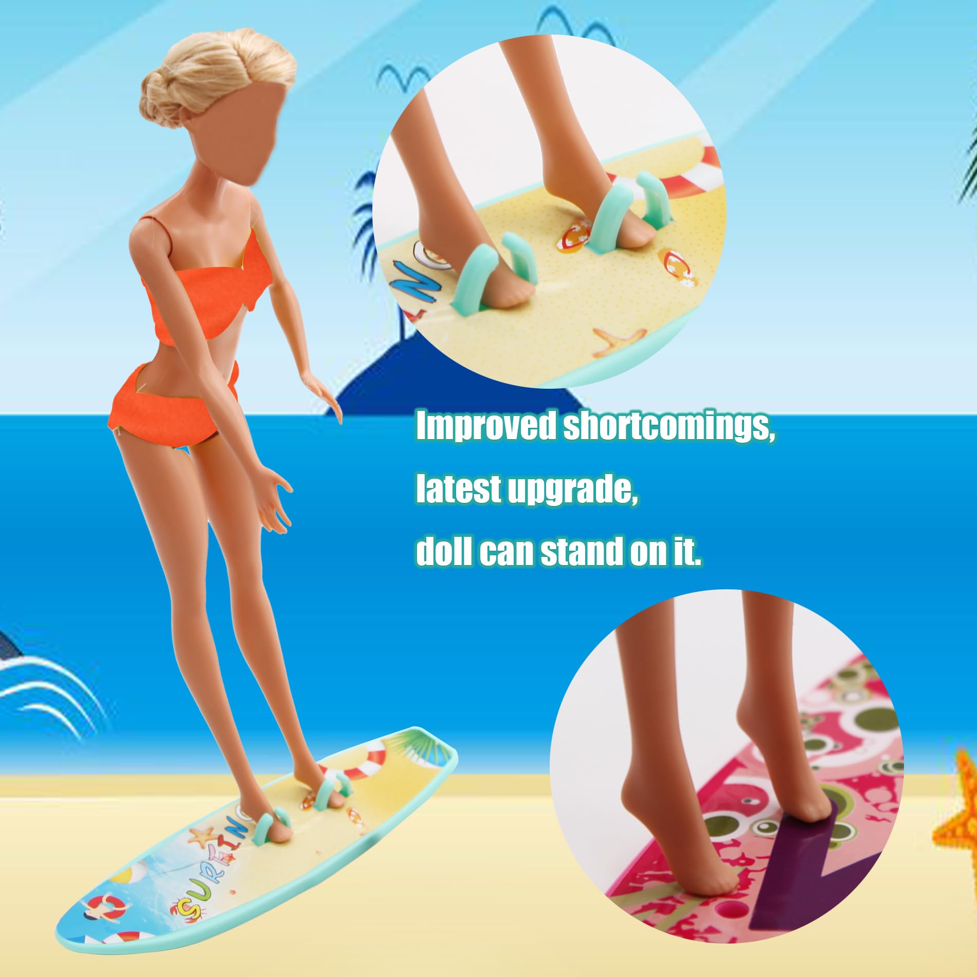 EuTengHao 78Pcs Doll Clothes and Accessories for 11.5 Inch Girl Doll and 12 Inch Boy Includes 28 Wear Clothes Shoes and Couple's Sky Wheel Surfboard