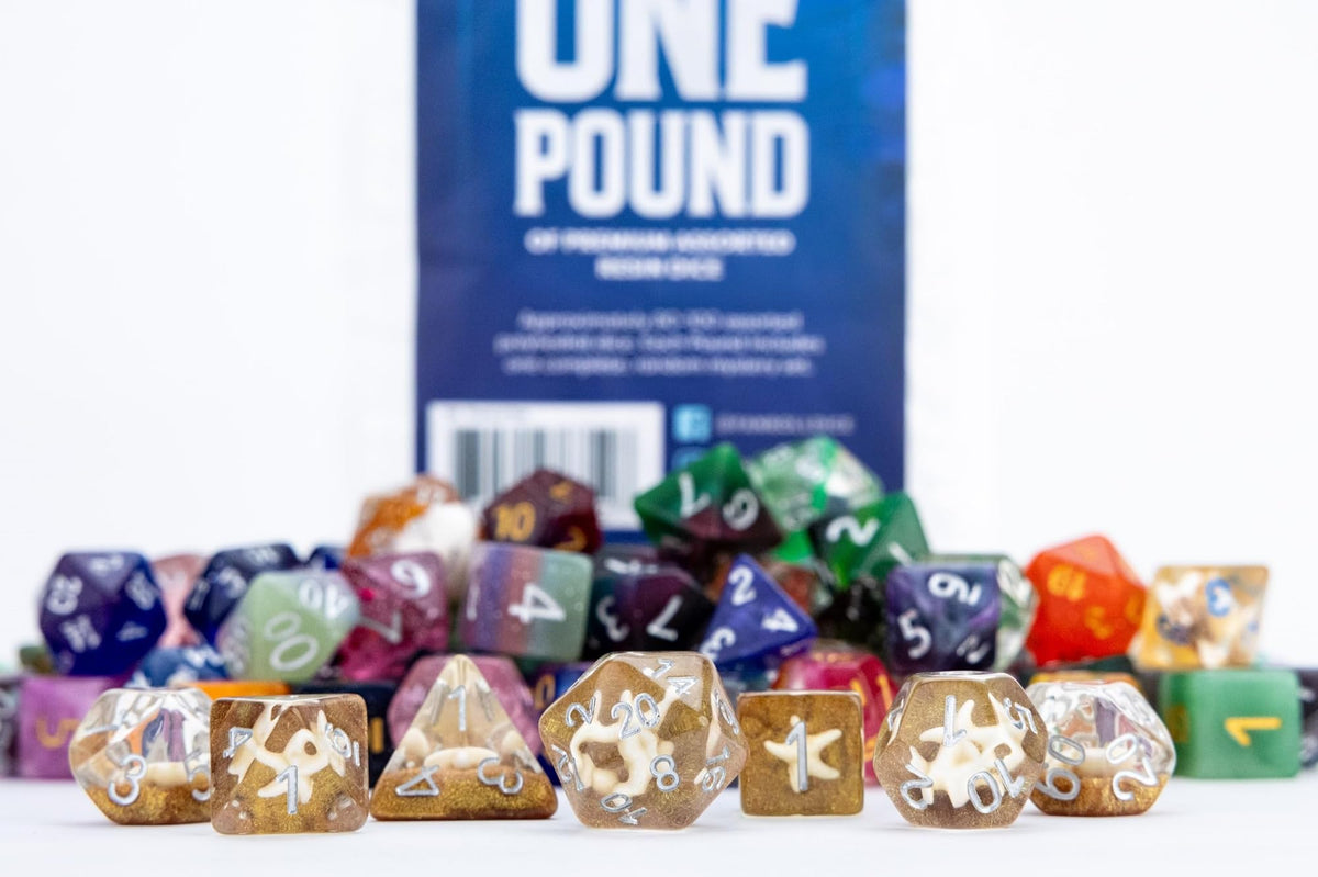 FanRoll ONE Pound of Premium Assorted Resin Dice