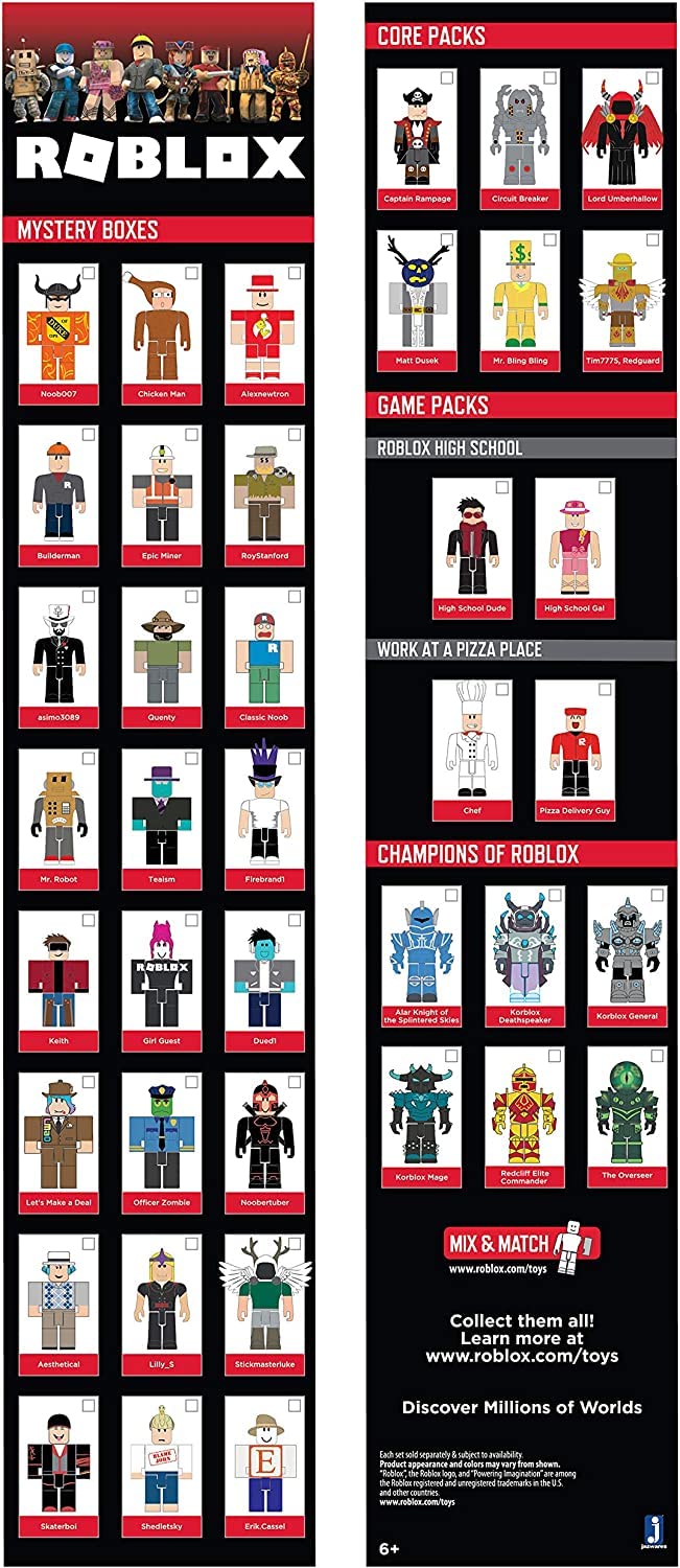 Roblox Action Collection - Champions of Roblox Six Figure Pack [Includes Exclusive Virtual Item]