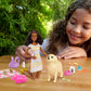 Barbie Doll & Pets Playset with Mommy Dog, 3 Newborn Puppies with Color-Change Feature & Pet Accessories, Brunette Fashion Doll