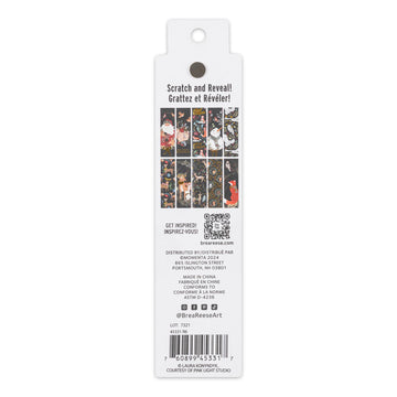 Brea Reese: Scratch Art Bookmark Kit - Woodland Holiday - 10 Bookmarks, Metallic Guided Art, Holiday-Themed, Family-Friendly, Calming Adult Craft Kit