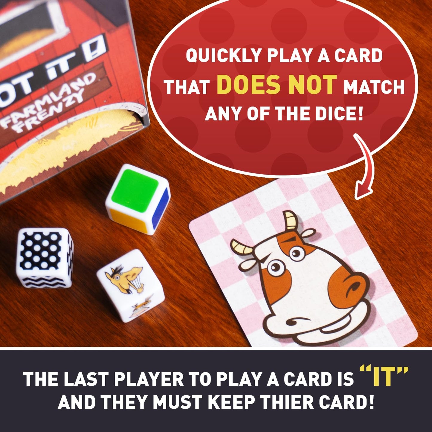 Not It - Farmland Frenzy Card Game | Fast-Paced Family Party Game for Kids & Adults | Fun Travel Card Game for Family Game Night | 3+ Players | Ages