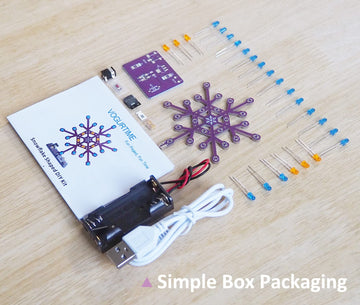 VOGURTIME Soldering Practice Kit Snowflake Shaped LED Project Kit for School and Home Teaching Learning Electronic, Ideal Gift for Family and Friends