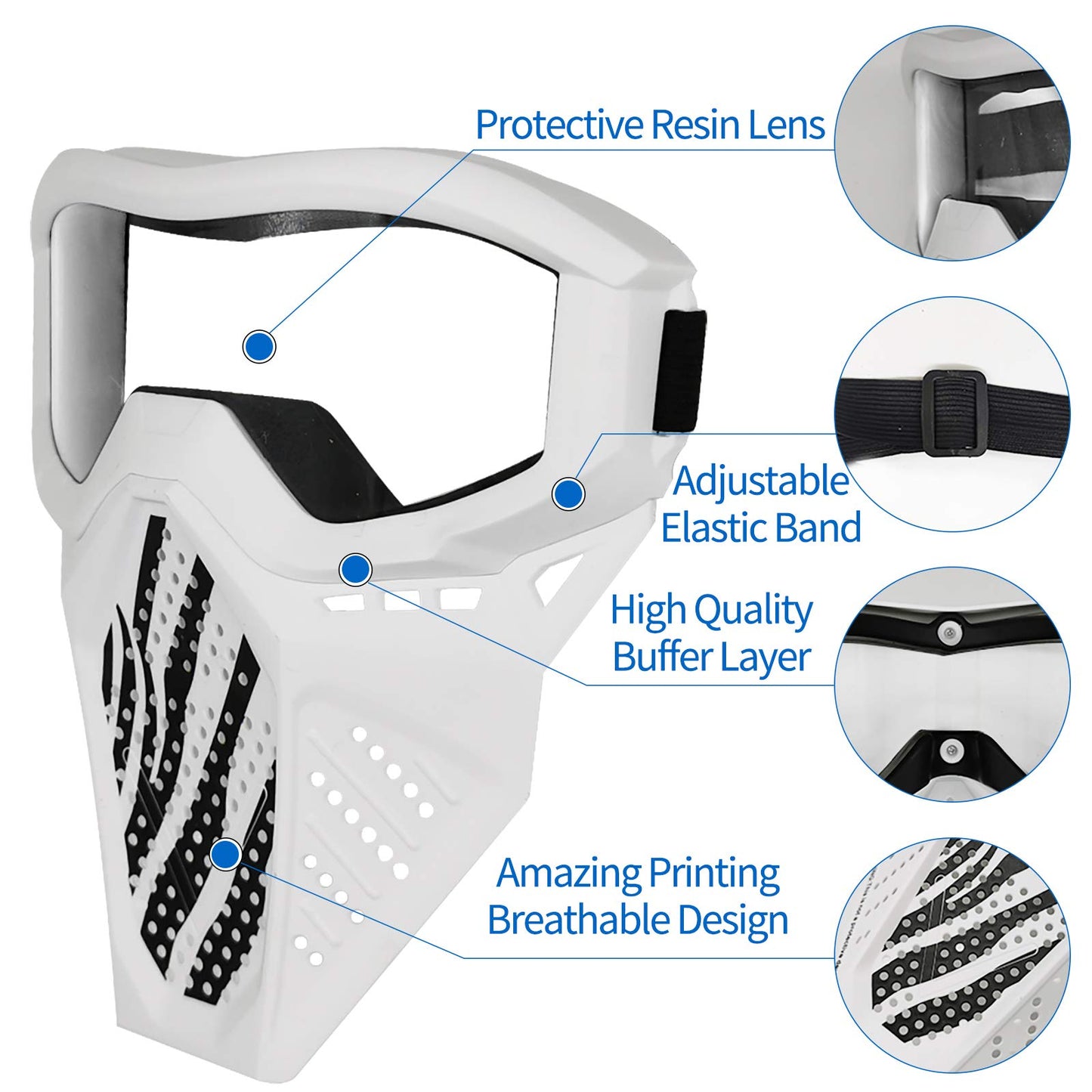 Surper 2 Pack Tactical Mask Compatible with Nerf Rival, Apollo, Zeus, Khaos, Atlas, Artemis Blasters Rival Mask