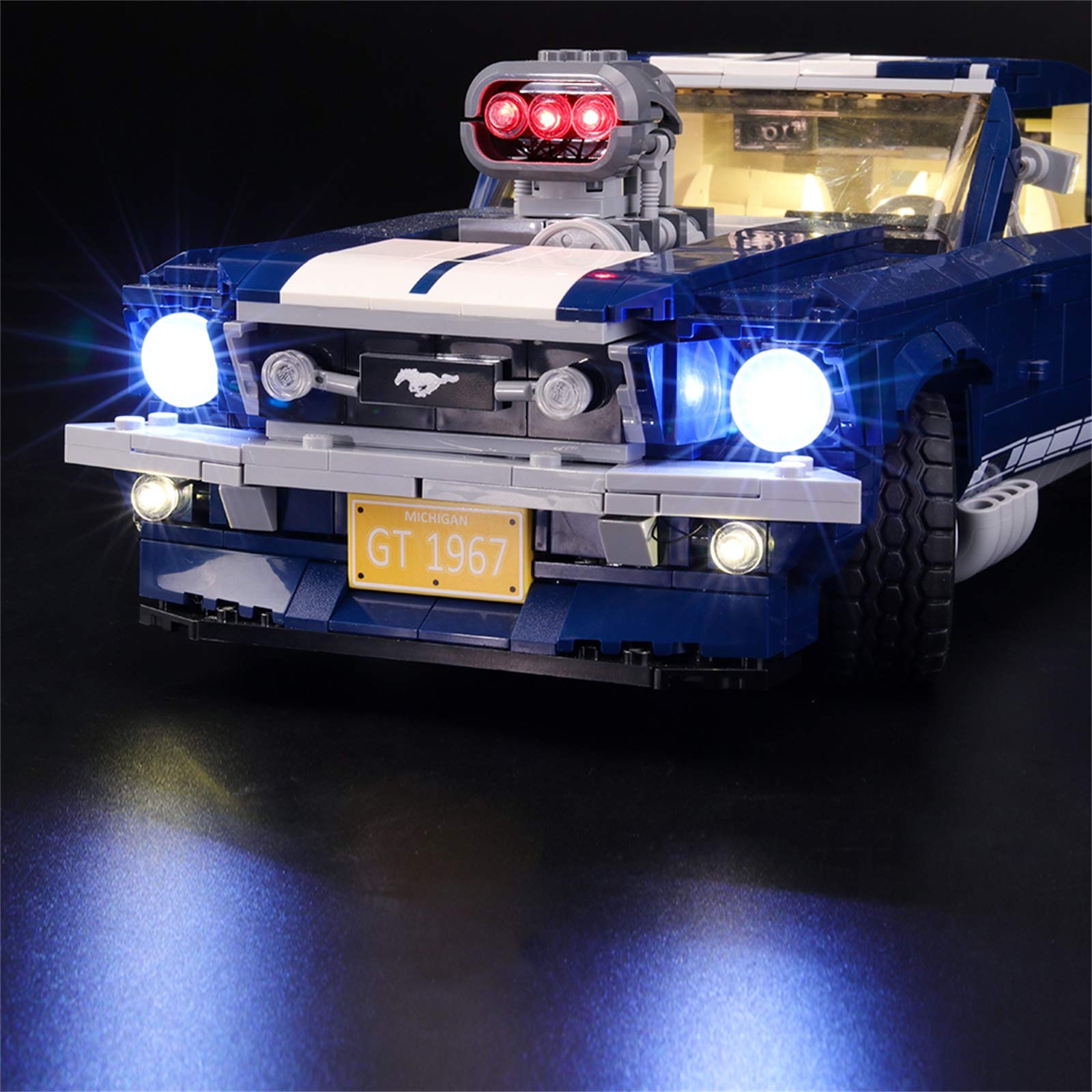 LIGHTAILING Light Set for (Creator Expert Ford Mustang) Building Blocks Model - Led Light kit Compatible with Lego 10265(NOT Included The Model)
