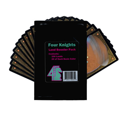 Four Knights: MTG TCG Basic Land Booster Pack 100 Cards 20 of Each Color Compatible with Magic