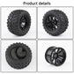 4X RC 1/10 Scale Monster Truck Tires Gravel Tread w/ 5 Spokes Wheel Rim