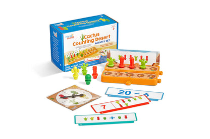 hand2mind Cactus Counting Desert Math Activity Set, Ten Frame Math Manipulatives, Color Counters for Kids Math, Montessori Math Materials, Math Games