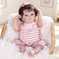 Tookyhill Baby Doll, 18 Inch Realistic Reborn Baby Doll, Weighted Soft Vinyl Body, Poseable Lifelike Newborn Doll with Striped Knitted Romper & Bear