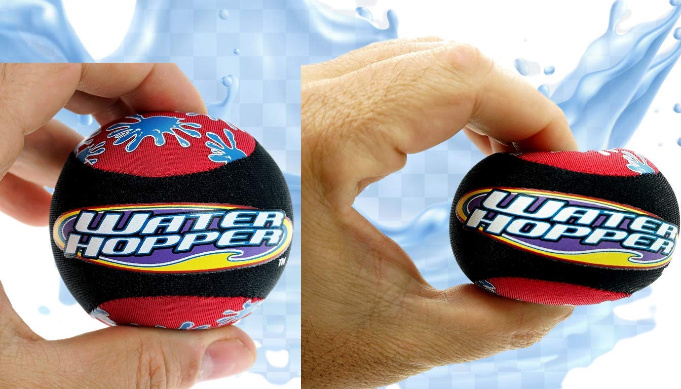 JA-RU Water Skipping Ball (2 Pack) - Water Bouncing Ball that Skips on Water, Swimming Pool Balls & Pool Toys for Kids Ages 4-8 Years & Up, Party