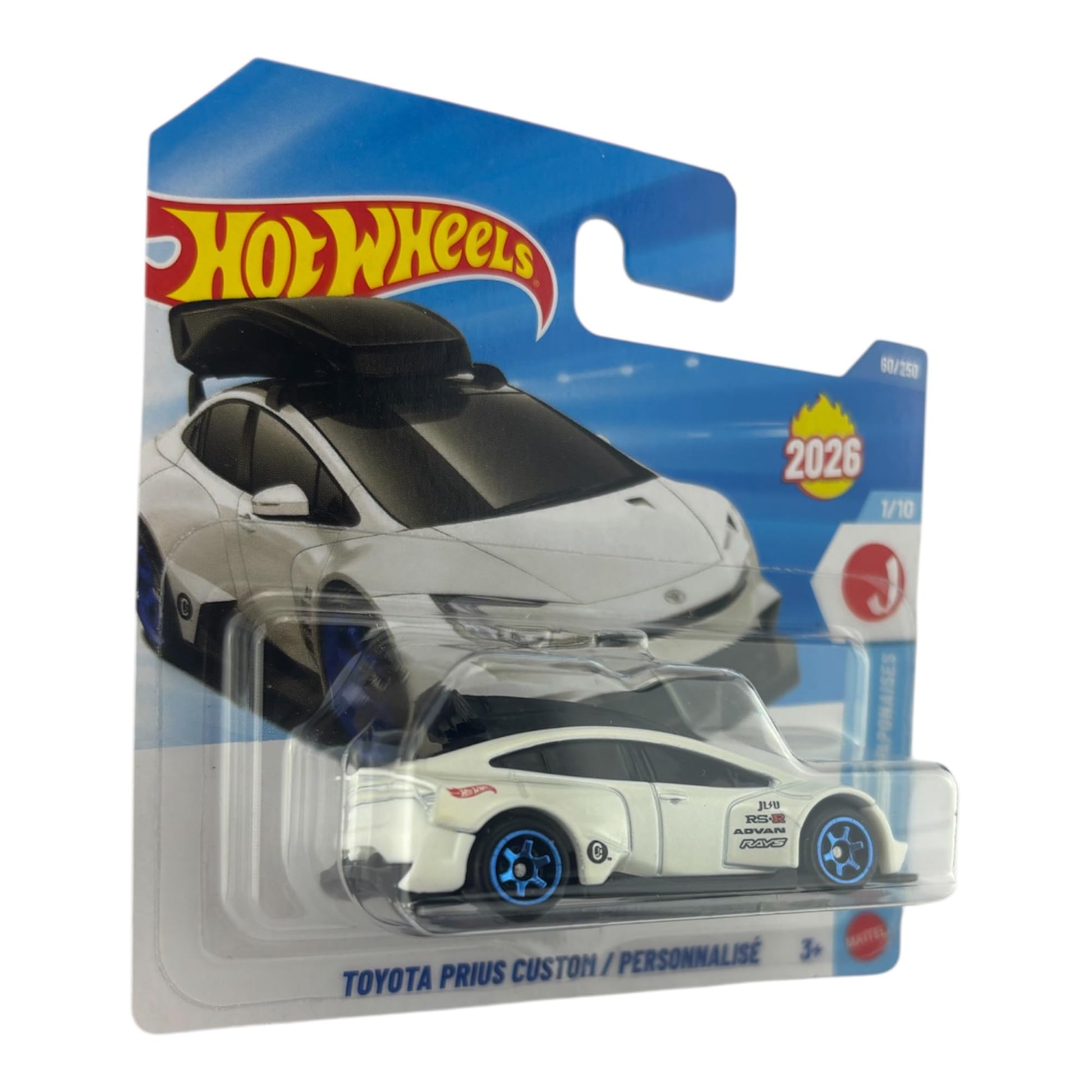 Hot Wheels Toyota Prius Custom [White] J-Imports 1/10, 60/250, New for 2026! 1:64 Scale Diecast Toy Vehicle
