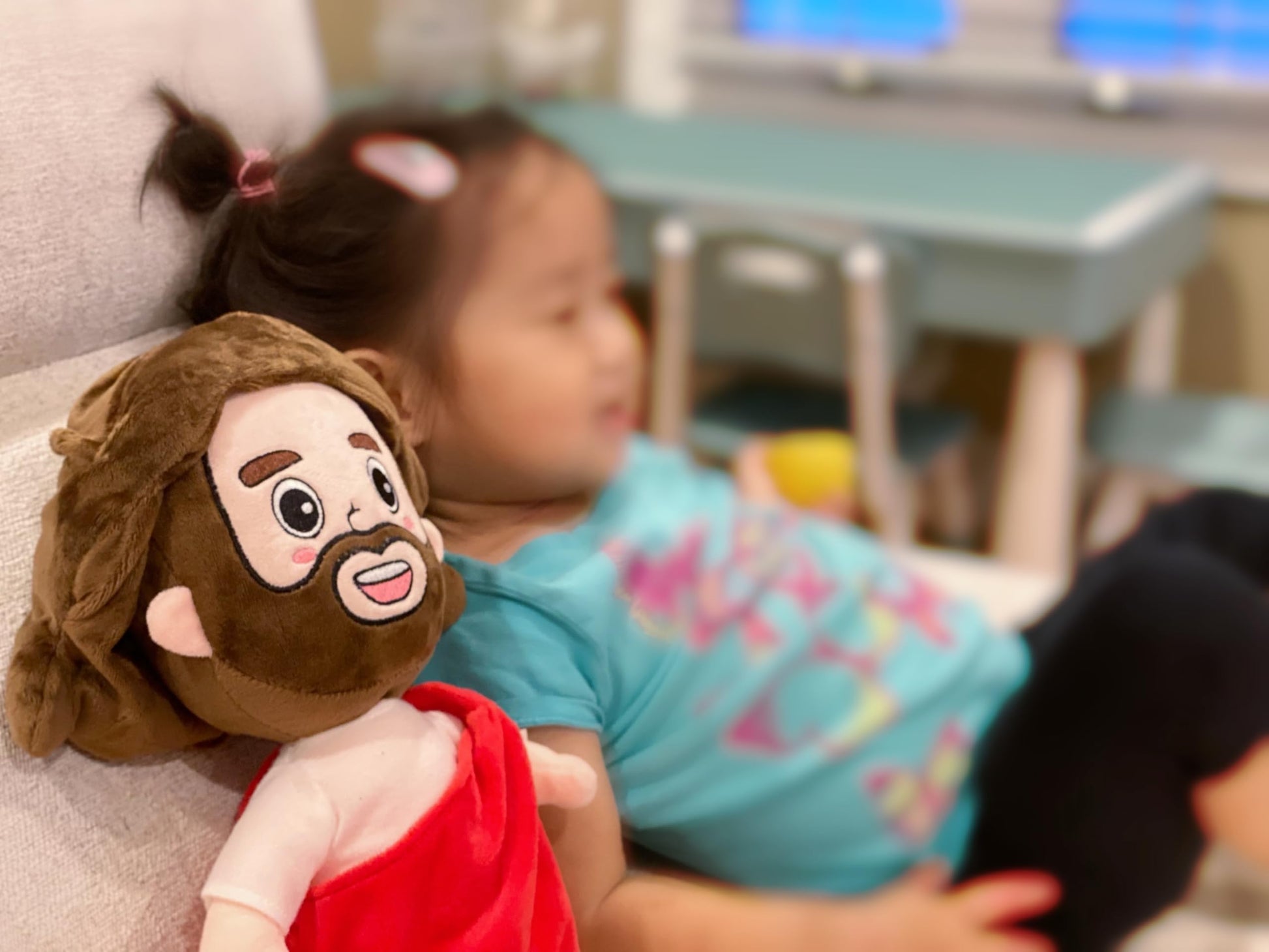 Pinkey Smile My Jesus Plush 14" Large Christ Doll Cute Christian Stuffed Plush of Son of God for Children, Church, Sunday School, Religious Gift, Kids