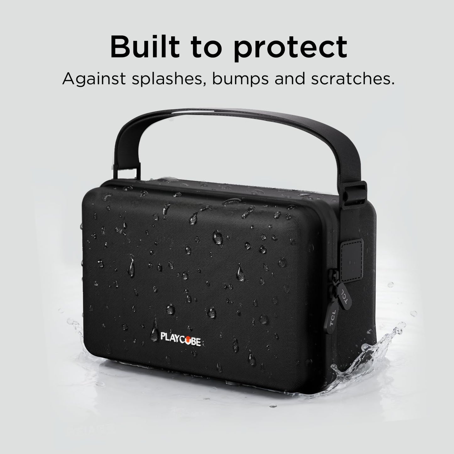 TCL Playcube Official All-in-One Travel Case, Customized for Playcube DLP Movie Projector, Adapter, Remote Control, Cables, Waterproof and Protective.