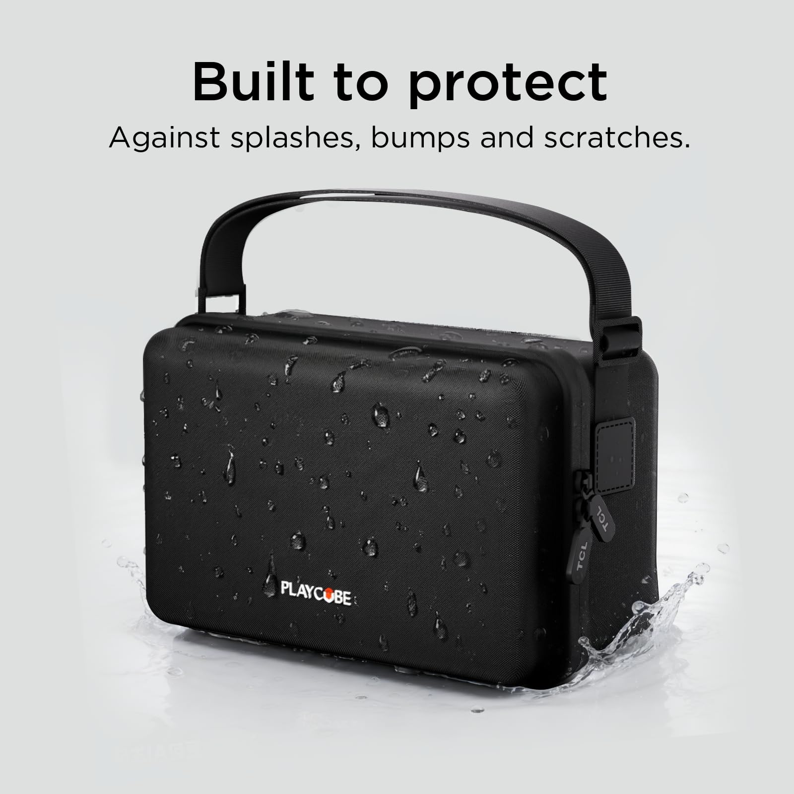 TCL Playcube Official All-in-One Travel Case, Customized for Playcube DLP Movie Projector, Adapter, Remote Control, Cables, Waterproof and Protective.