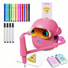 BEBESIRI Drawing Robot for Kids Montessori Painting Toys Voice Interactive Educational Drawing Machine with 100 Word Cards,12 Colorful Pens