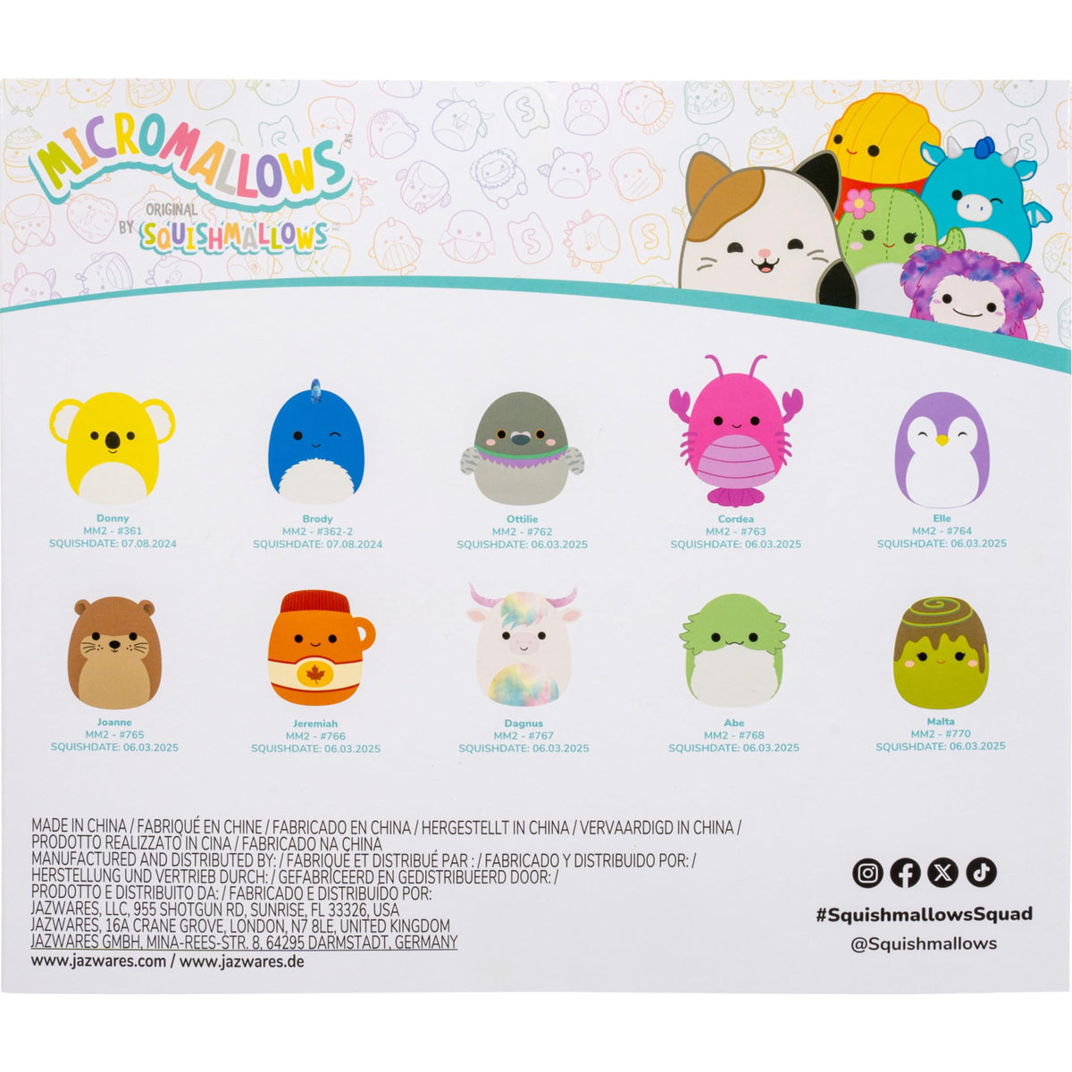 Squishmallows Original Micromallows Plush 10-Pack