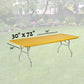 Kwik-Covers 6' Rectangle Plastic Table Covers 30" x 72", Bundle of 5 (Gold)