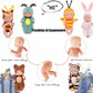 SwankyStyle 6 Pcs Mini Baby Dolls 4 Inch Gift Set, Cute Small Baby Doll Toys with Animal Clothes for Christmas Stockings, or Dollhouse Collections.