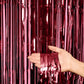 xo, Fetti Burgundy Red Party Curtain - Set of 2 | Bachelorette Fringe Decorations, Cute Birthday Photo Booth, Party Backdrop, Wine Bday Supplies