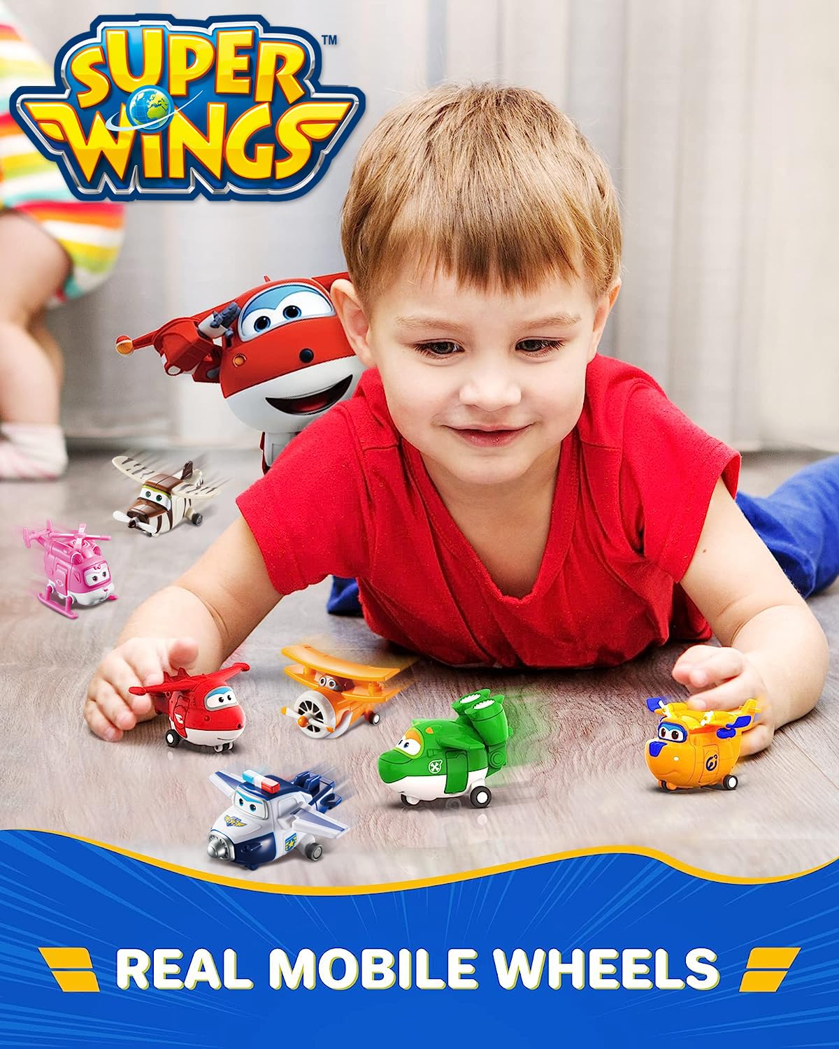Super Wings Toys, Transformable Toys 2 Inch, Airplane Toy for Kids 3-5 Years Old, 15 Packs Transforming Jet Playset, Real Mobile Wheels, Birthday