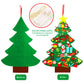 Garma DIY Felt Christmas Tree Set with 41PCS Kids Wall Hanging Detachable Ornaments, Felt Christmas Craft Kits Decorations for Toddler Xmas Gifts New