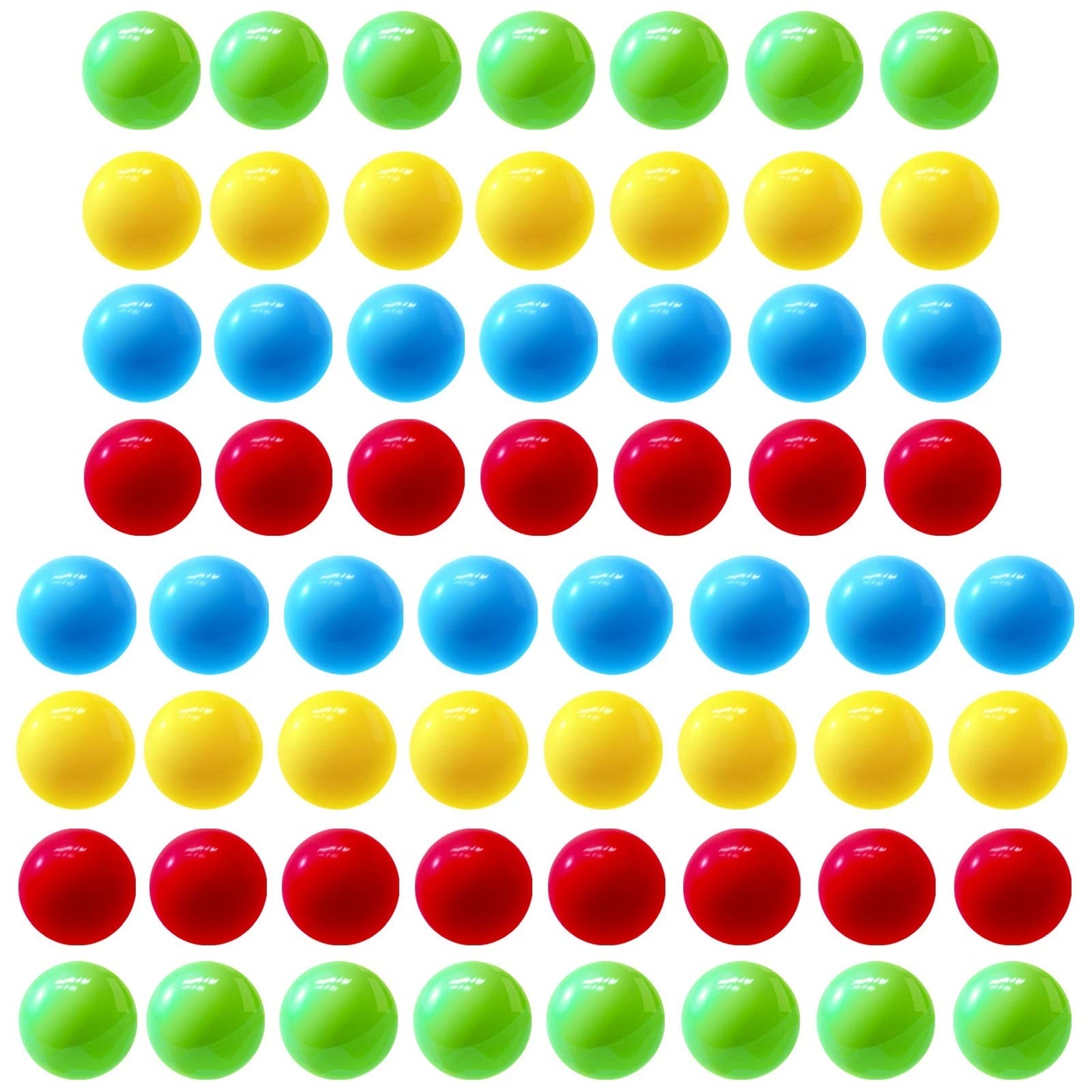 Yoeevi 60Pcs Game Replacement Marbles Balls Compatible with Hungry Hungry Hippos(4 Colors)