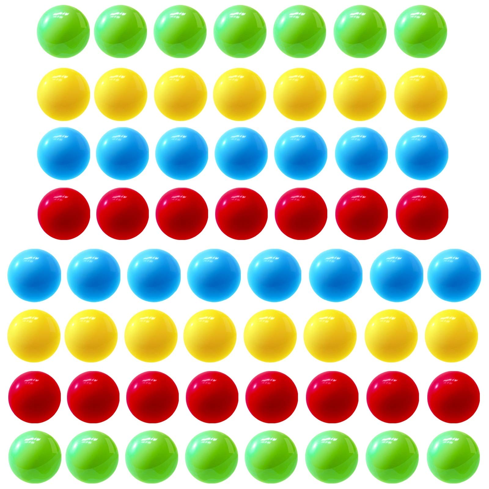 Yoeevi 60Pcs Game Replacement Marbles Balls Compatible with Hungry Hungry Hippos(4 Colors)