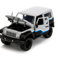 Jada Just Trucks 1:24 2007 Jeep Wrangler Die-Cast Truck w/Tire Rack, Toys for Kids and Adults(Grey/Primer Black)