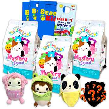 Squishmallows Mystery Squad Blind Bags Set - Bundle 3 Epic Collection 5" Mini Plush Toys, Loot Bags & More | Squishmallows Goodie Bags for Kids
