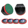 Hathaway Air Hockey Pucks and Paddles Set - Two Ergonomic 4-inch Pushers and Four 3-inch ABS Table Hockey Pucks - Durable Game Accessories Ideal