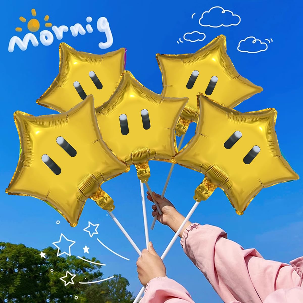 12PCS Gold Birthday Balloons?Yellow Balloons Kids Birthday Party Decorations Supplies