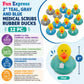 Fun Express 2" Teal, Gray and Blue Medical Scrubs Rubber Ducks - 12 Pc.