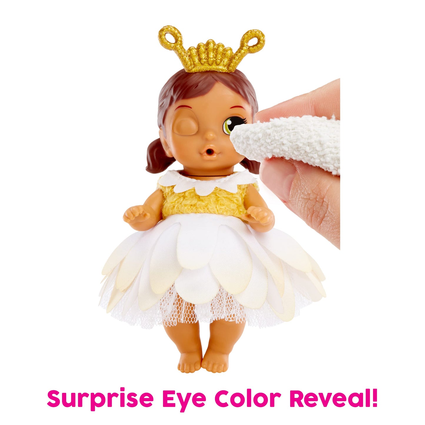 Baby Born Surprise Small Dolls Series 7 4" - Unwrap Surprise Collectible Baby Doll with 3 Water Surprises, Garden-Themed Outfit, Color Change Diaper