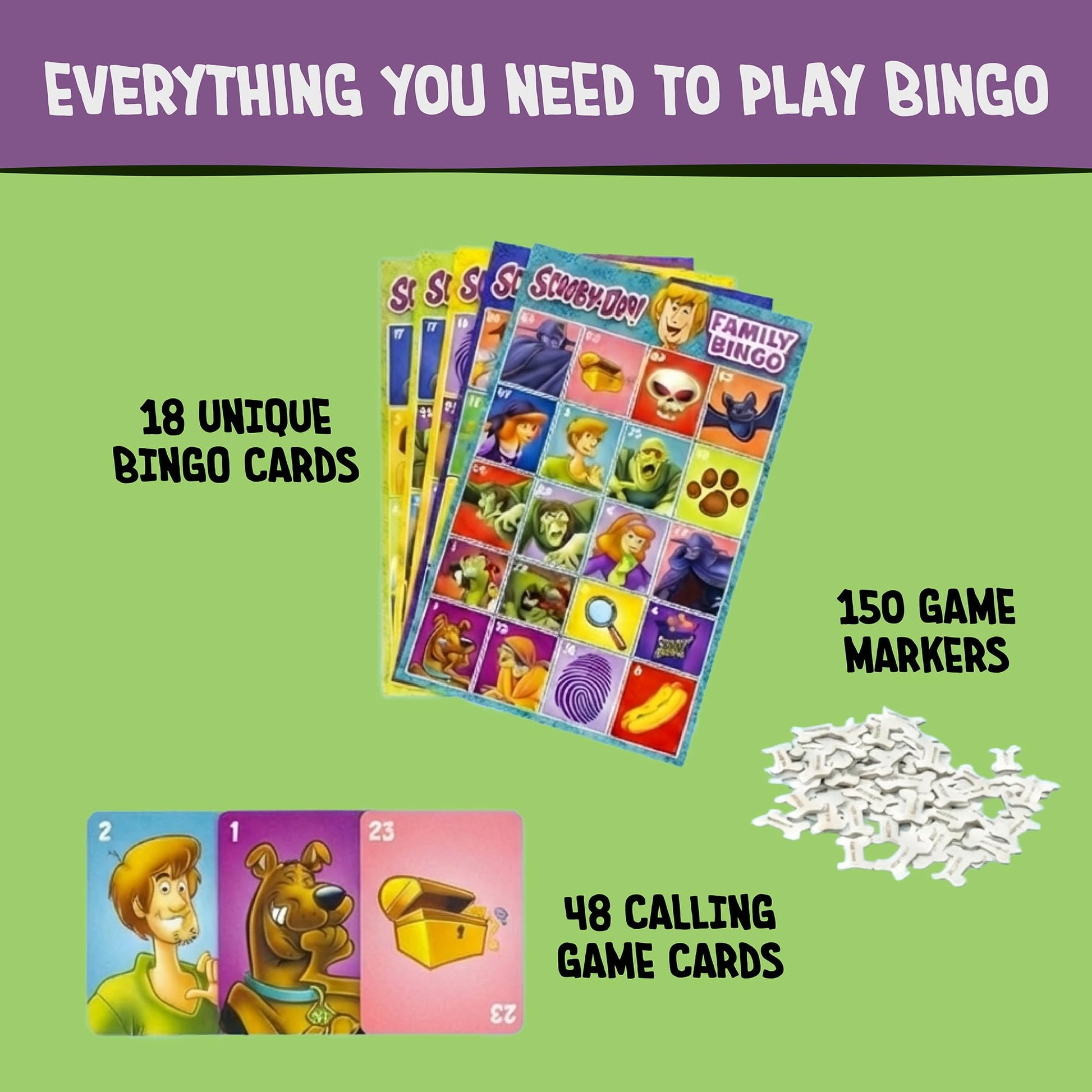 Scooby-Doo Family Games Bundle - Family Bingo Game & Double 6 Dominoes Game, Officially Licensed Scooby-Doo Games for Kids & Adults by AQUARIUS