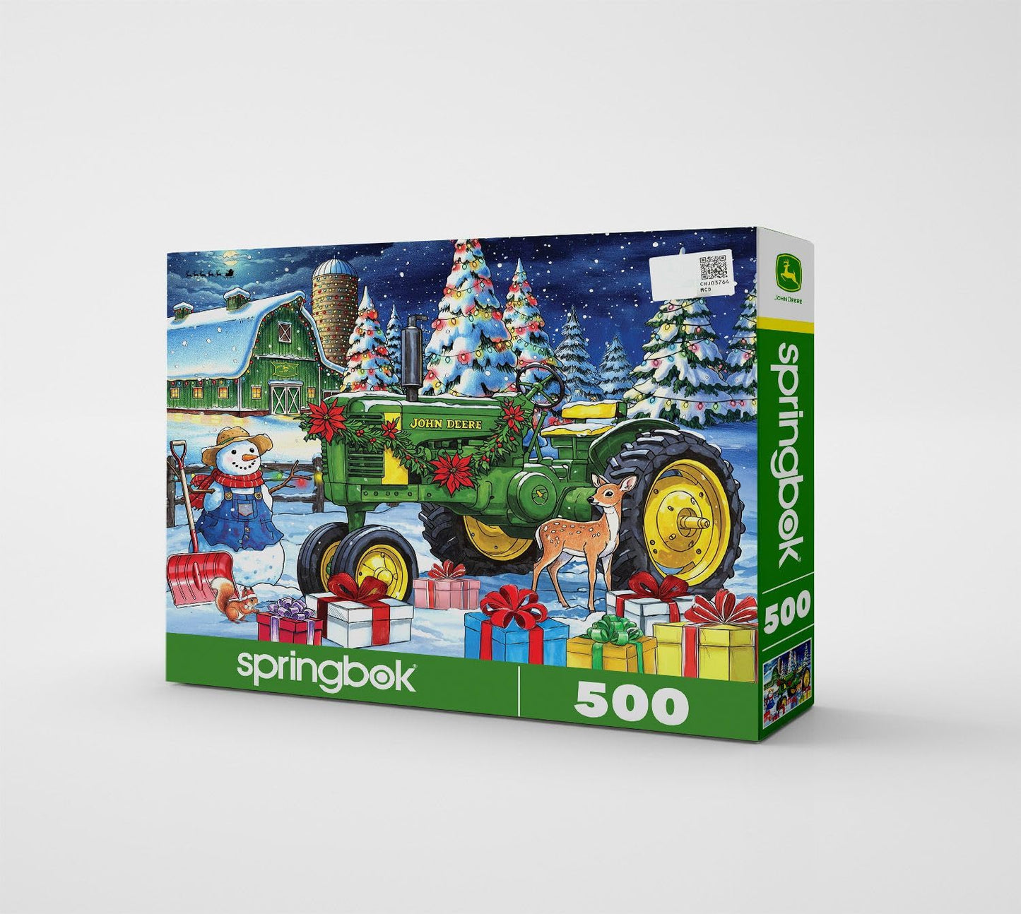 Springbok John Deere Festive Farm Surprise 500 Piece Jigsaw Puzzle