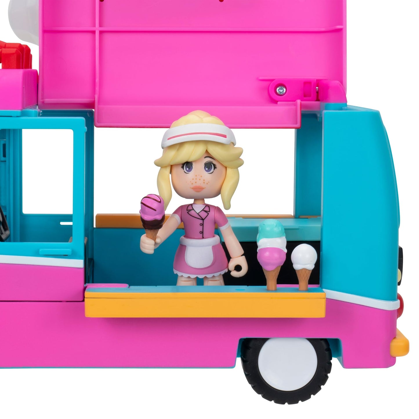 Adopt Me! Ice Cream Truck - Transforming Vehicle with Lights and Sounds - Top Online Game - Exclusive Virtual Item Code Included - Ages 6+