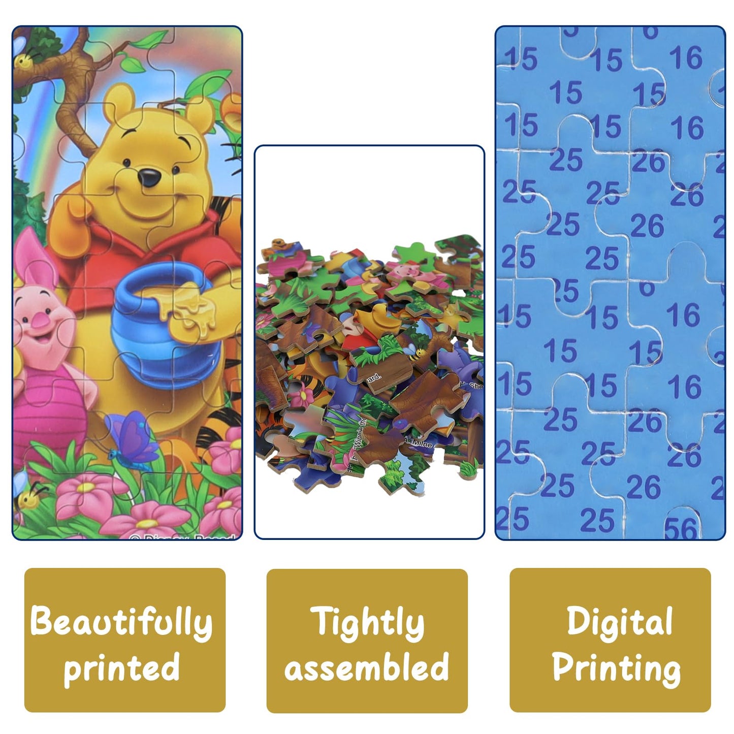 60 Piece Jigsaw Puzzles for Kids Ages 4-8 Bear Animal Party Puzzle- Family Game Reduced Pressure Toy Gift for Children (2500)
